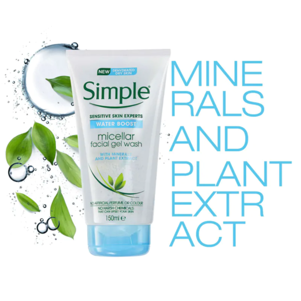 Simple Water Boost Micellar Facial Gel Wash - Image 3