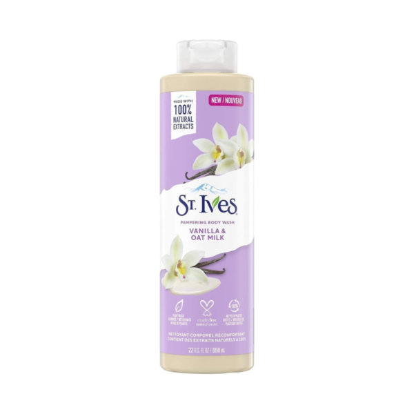 St. Ives Pampering Body Wash Vanilla & Oat Milk Made 650ml