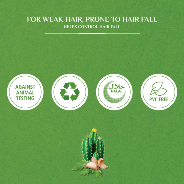 Vatika Hair Fall Control Shampoo with Cactus & Gergir (400ml) - Image 3